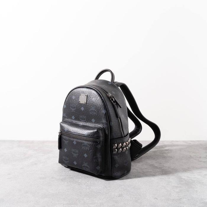 MCM MINI STARK SIDE STUDS BACKPACK BLACK
