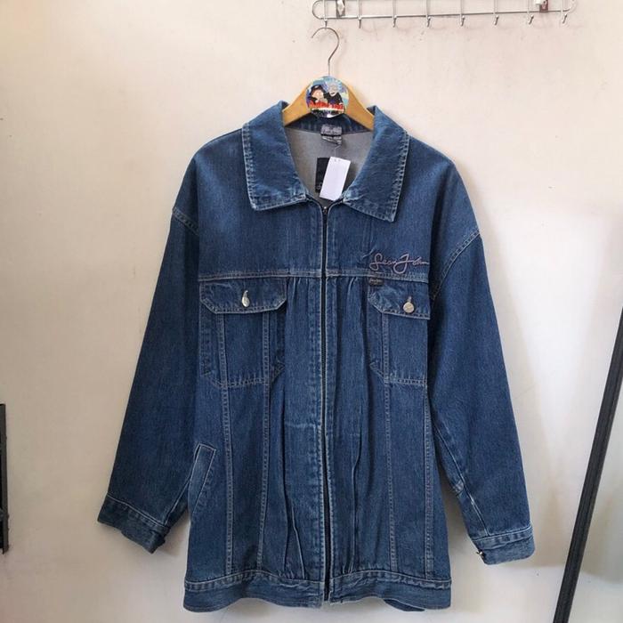 Sean john denim jacket jaket denim brand cowok cewek murah Wanita Pria Jeans Casual Keren Tebal