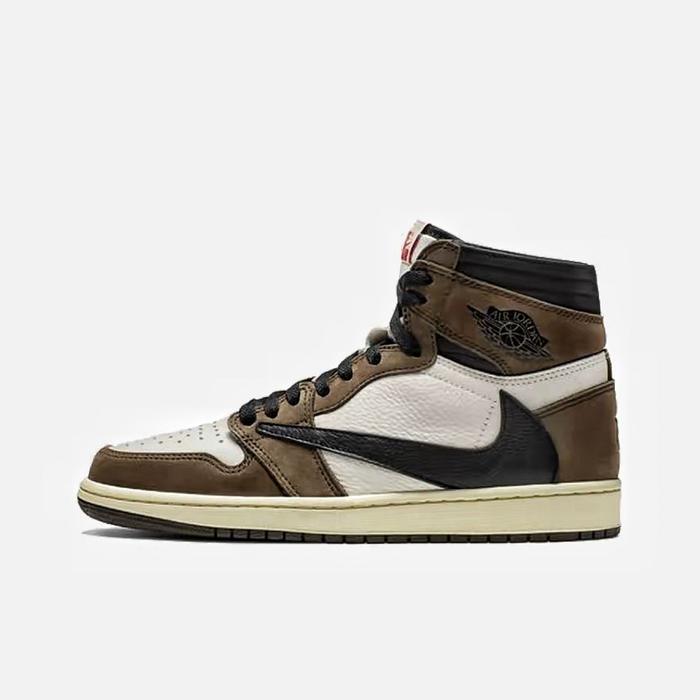 Sepatu Sneakers Travis Scott x Air Jordan 1 Retro High OG 'Mocha' CD4487-100 BNIB 100% Real Picture