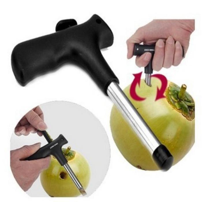 2Pcs/Set Coconut Opener Tool Stainless Steel Coconut Opener Water