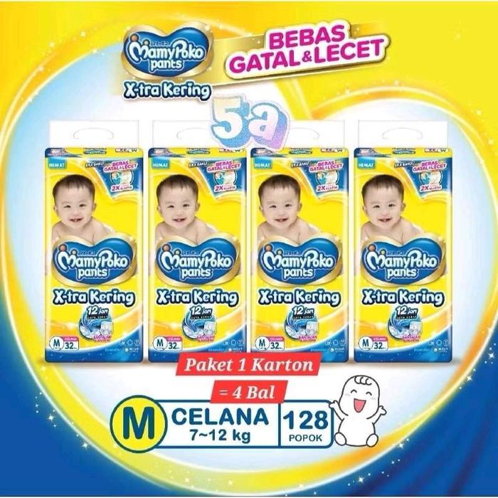 Mamypoko - Pampers 1 Karton Isi 4 Ball Size S/M/L/Xl Popok Bayi Diapers Celana Kering #Gratisongkir