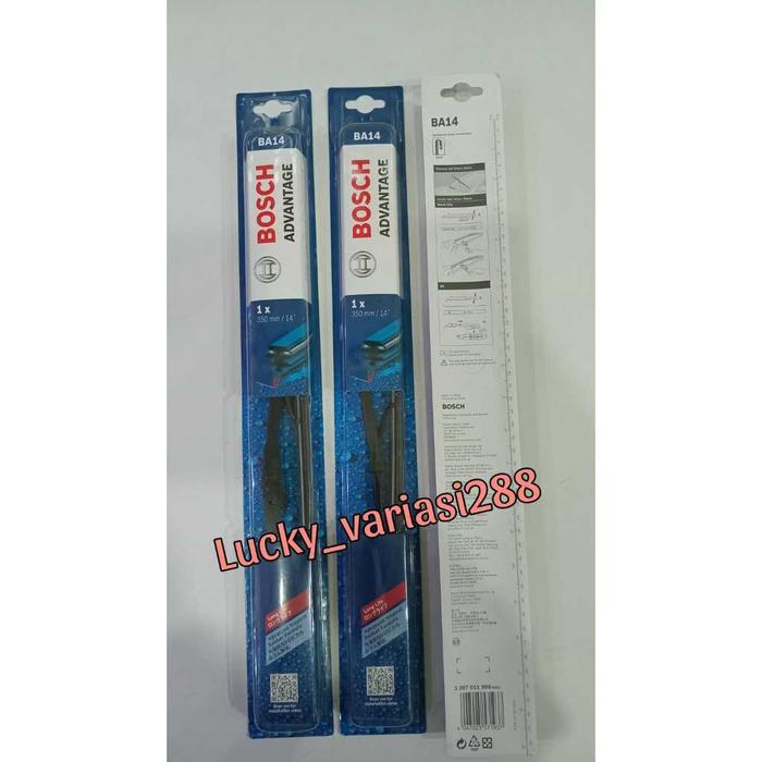 Wiper Bosch Pembersih Kaca Bagian Depan Ukuran 14" Wiper Bosch Advantage 14inc Adaptor Asli