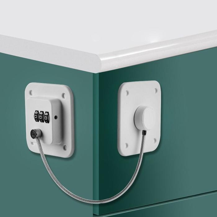 Anti-pinch Hand Baby Safety Lock Refrigerator Door Coded Lock for Home Portable No Drilling Adjustab