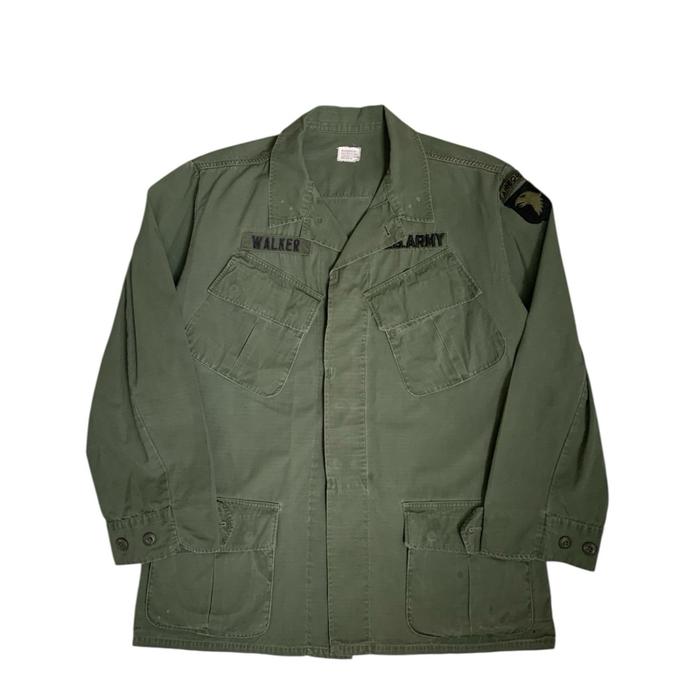 True Vintage 60s US Army Jungle Fatigue Jacket 4th Pattern OG 107