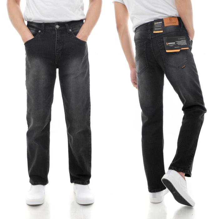 Terlaris!!! Bisa COD Celana Panjang Jeans Denim Reguler Strech Standar Pria jumbo - Celana Cowok Sim