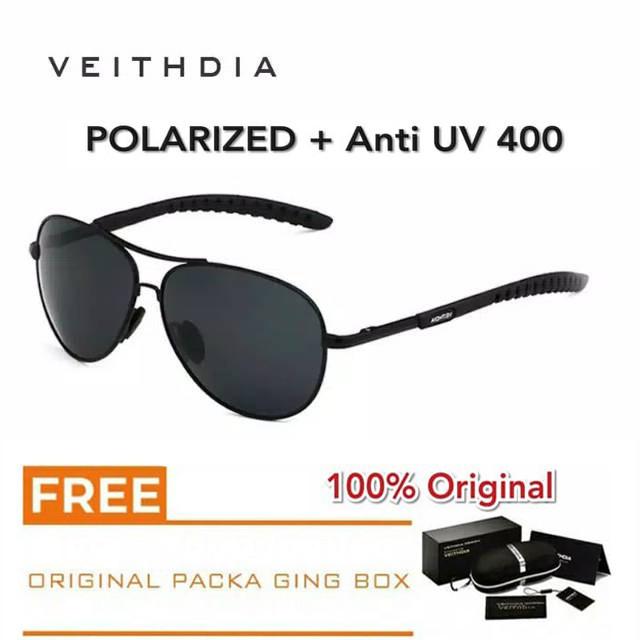 Kacamata Polarized Original VEITHDIA 3088 Kacamata Sunglass Gaya Retro Kacamata Polaroid