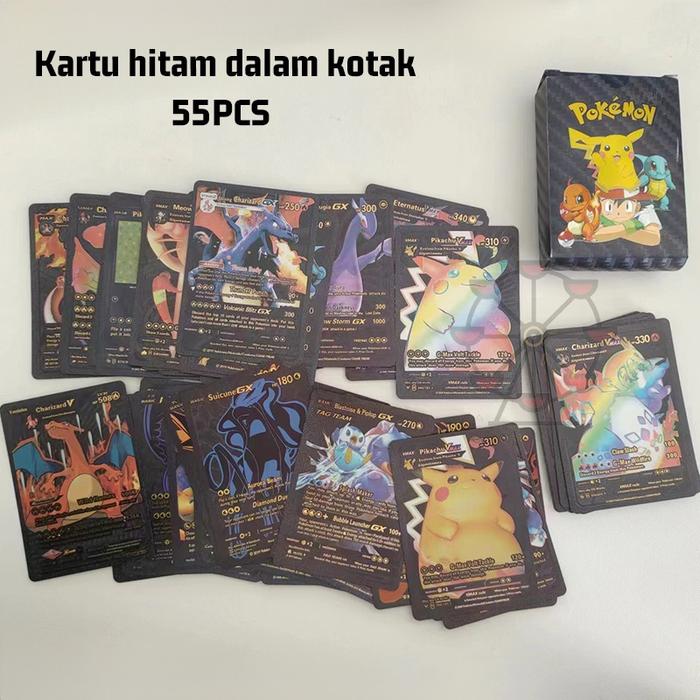 Ferris Wheel Kartu Pokemon Kartu Emas Langka Pikachu 55Pcs1 Box/Kartu Pokemon VS Card/Pikachu/Grenin