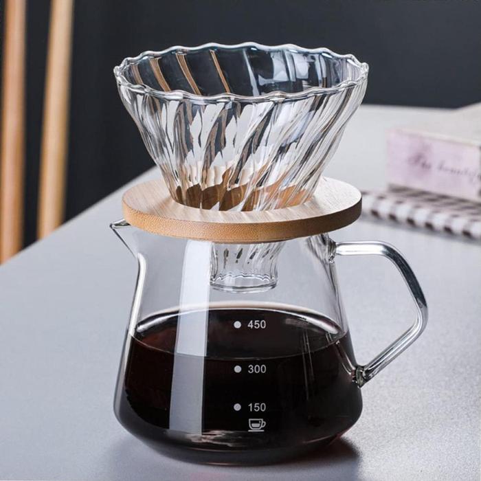 Filter Penyaring Kopi V60 Coffee Filter Wooden Bracket - SE102
