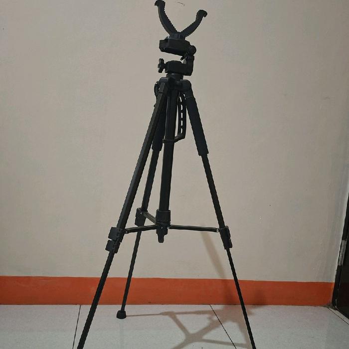 Tripod Mini Hitam,Penyangga Dudukan PCP+Tatakan Y,Cocok untuk Hunting,Tinggi bisa diatur,Tripod Mult