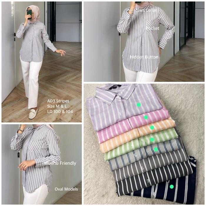 Kemeja Nurama Salur / Kemeja Nurama Stripe  /Kemeja Katun Import / Kemeja Kerja /Kemeja Stripe Nuram