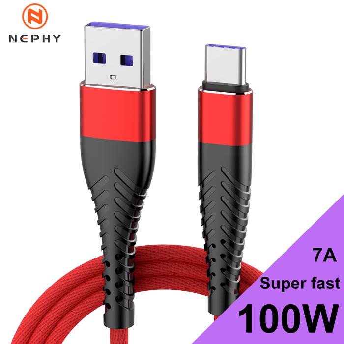 7A 100W Super Fast Charge USB Type C Cable For Huawei OPPO Realme Xiaomi Redmi POCO Samsung Data Cha