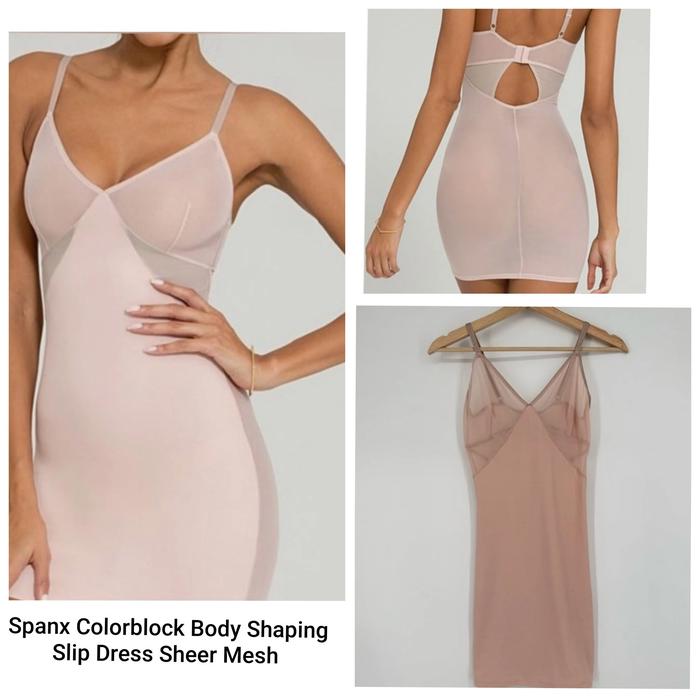Lingerie Spanx Peach Full Mesh Transparan Tanpa Kawat Kawat Size L