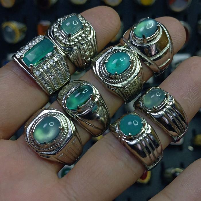 Cincin akik pria ring titanium