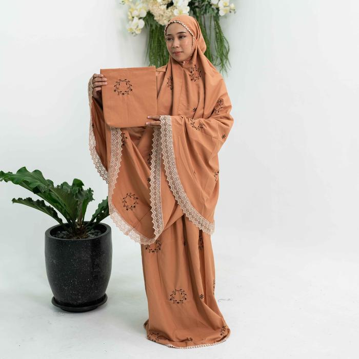 Mukena Dewasa Jumbo Katun Mikro Premium Bordir Asoka