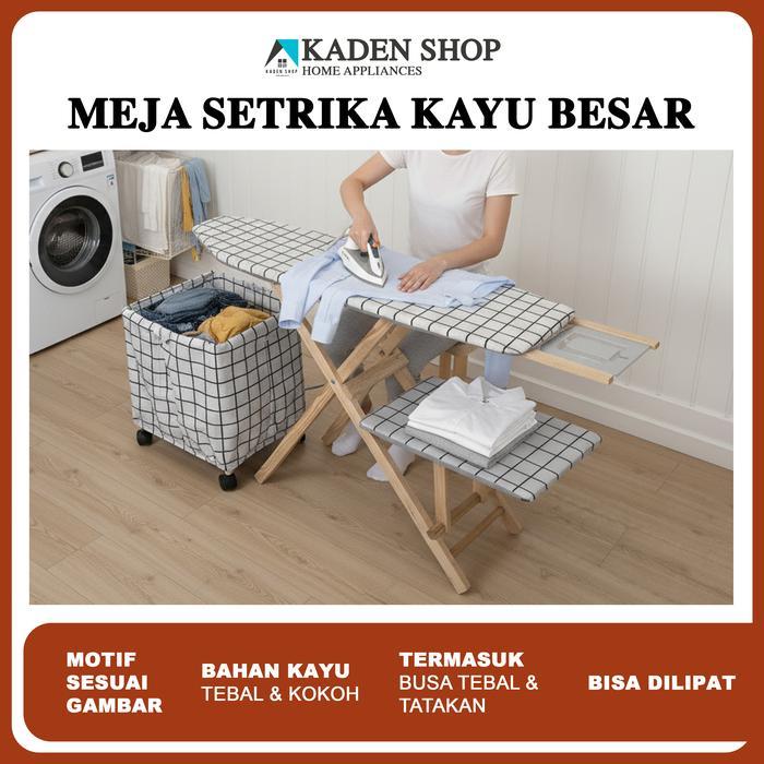 Meja Setrika Gosokan Kayu Besar Bisa Dilipat