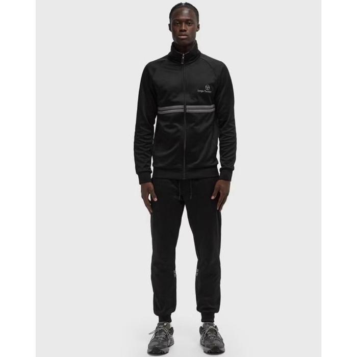 Sergio Tacchini Dallas Tracktop Jacket In Black / Grey