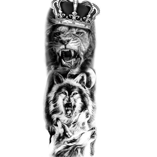 TATO FULL ARM (tato stiker full lengan berwarna) tato buat cowok - 169