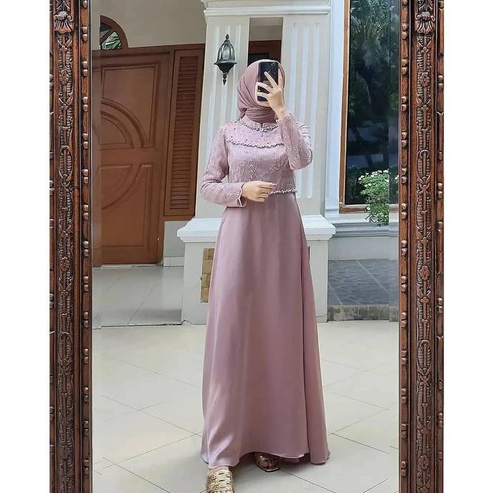 > XXL JUMBO! GAMIS BROKAT TIARA | ORI 100% REALPICT ADA JUMBO SHOFIYA BROKAT MOSCREPE GAMIS LEBARAN 