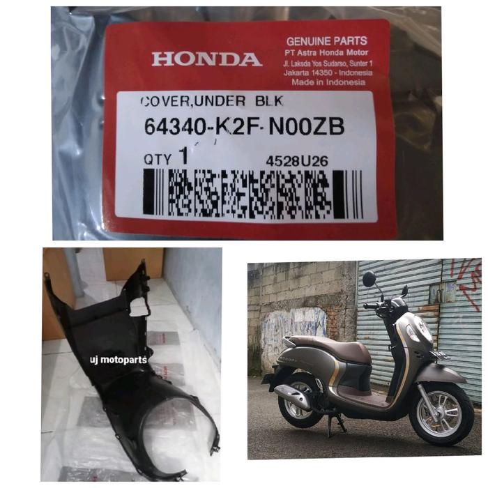 Honda AHM ORIGINAL COVER UNDERCOVER KOLONG PENAHAN LUMPUR untuk SCOOPY K2F 2021-2024 Model 64340-K2F