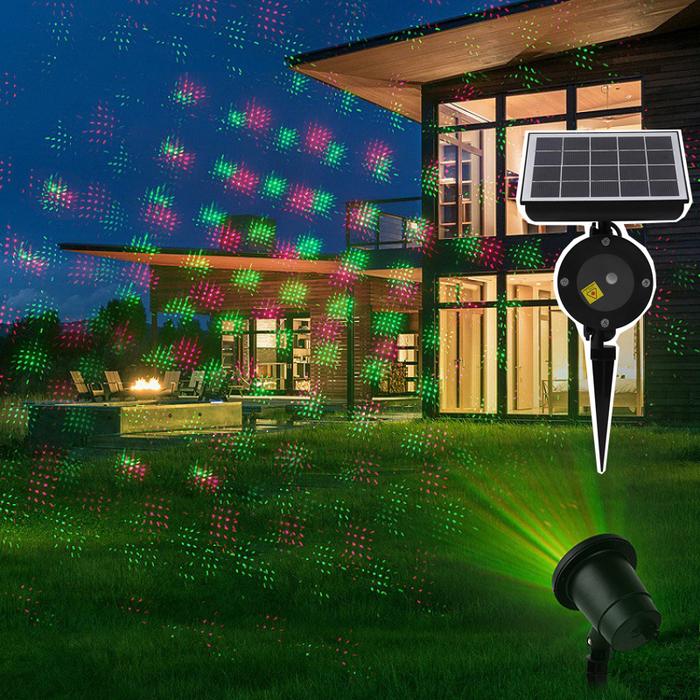 Solar Laser Projector Light Landscape Laser Spotlight Waterproof