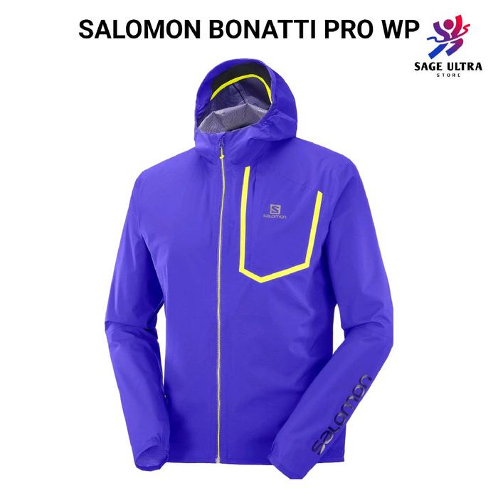 Jaket Lari Trail Running Salomon Bonatti Pro Waterproof - Ultralight Hiperformance Packable Jacket M