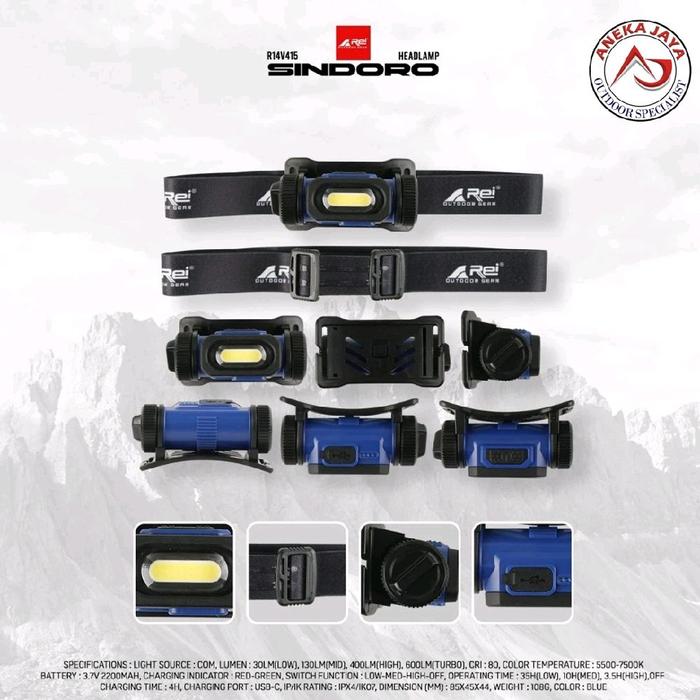 HEADLAMP AREI SINDORO BLUE