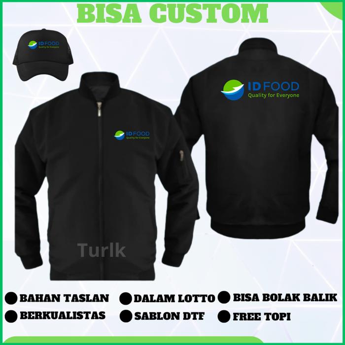 Jaket Id Food Jaket Bomber Id FoodCustom Free Topi