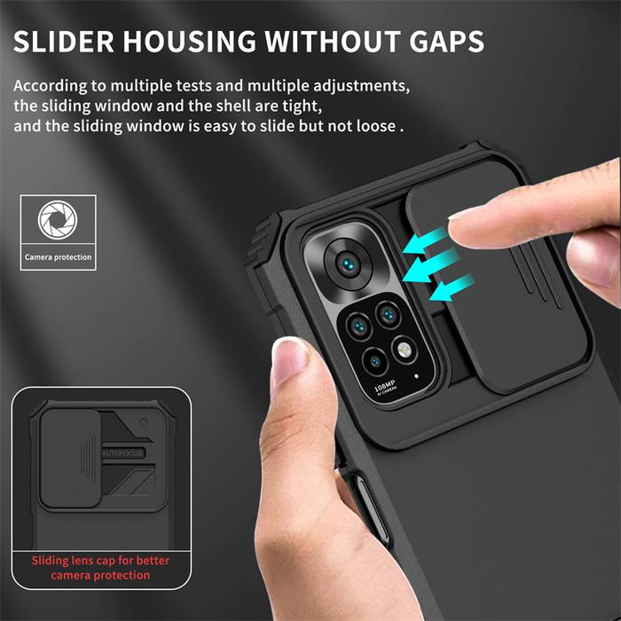 For Xiaomi Redmi Note 11 11S Case Camera Protection Stand Phone Case
