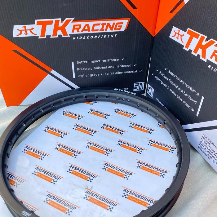 Velg TK Racing Tipe Exceed 160 x 18 Warna Hitam Kulit Jeruk - Cocok untuk Kegiatan Harian dan Tourin