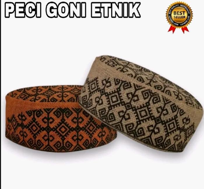 PECI SONGKOK KOPIAH GONI ETNIK PREMIUM KOPIAH GONI SONGKOK GONI MURAH PECI UNIK PECI GONI SONGKOK GO