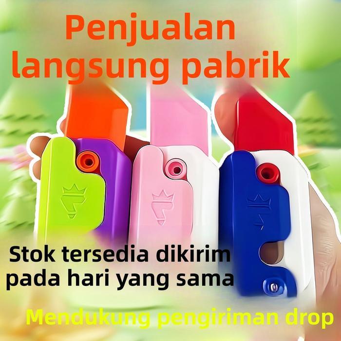 3D Gravity Knife Luminous Lobife Knife Unzip Toys Wortel Knife Anti-Anxiety Toys