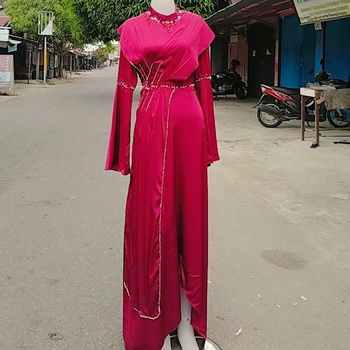 Baju Bridesmaids Pernikahan Anggun Manik-manik payet