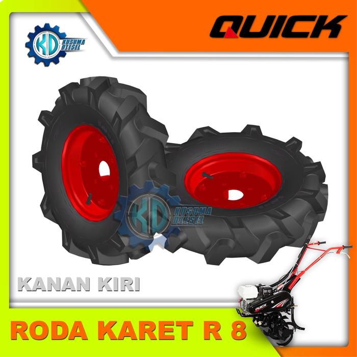 Roda karet Ring 8 untuk traktor cakar baja, capung dll - Rubber Tire Ring 8 kanan kiri