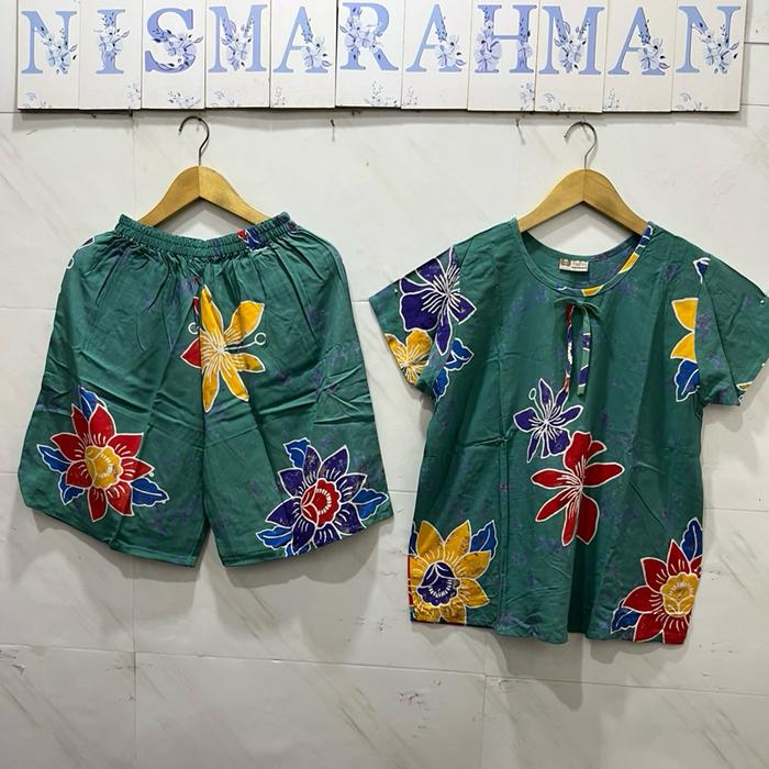 Nisma Rahman || Stelan Celana Pendek ( HOTPANT ) Batik INDRA DEWASA  Premium