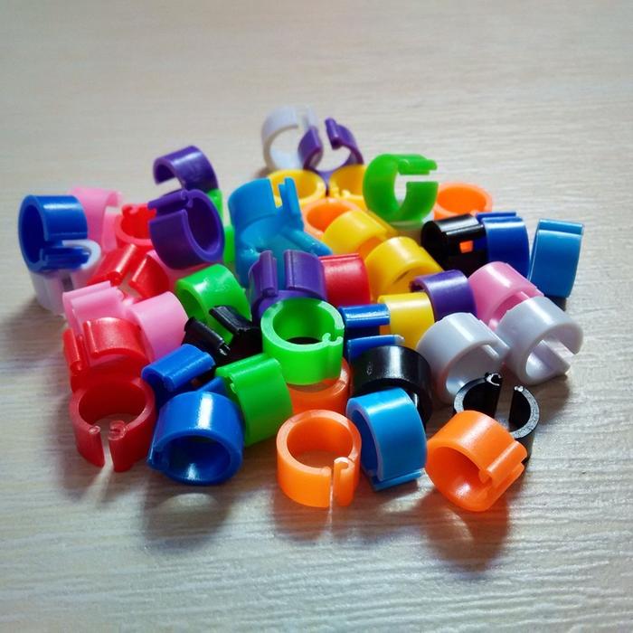 100pcs/Bag Ring Merpati Jepit 8mm Ring Clip Merpati Random Pilihan 10 Warna