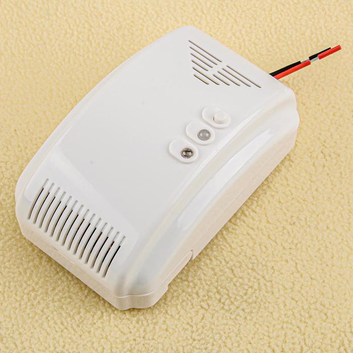 12V White Combustible LPG Natural Gas Leak Detector Propane Alarm