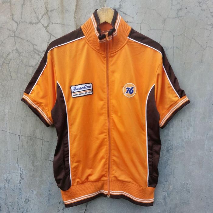 jaket tracktop 76lubricant lengan pendek second