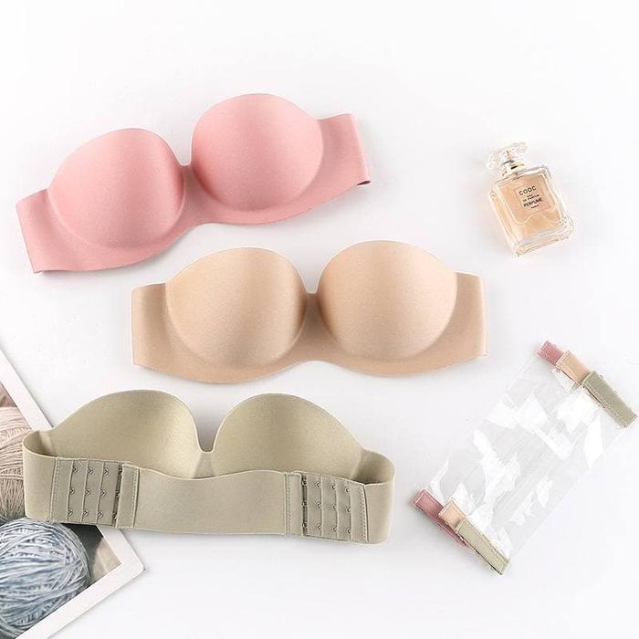 Tbk-, - bra38 KBra PushUp Double Strapless Invisible Nyaman Bra Tanpa Tali Bra Kait Murah