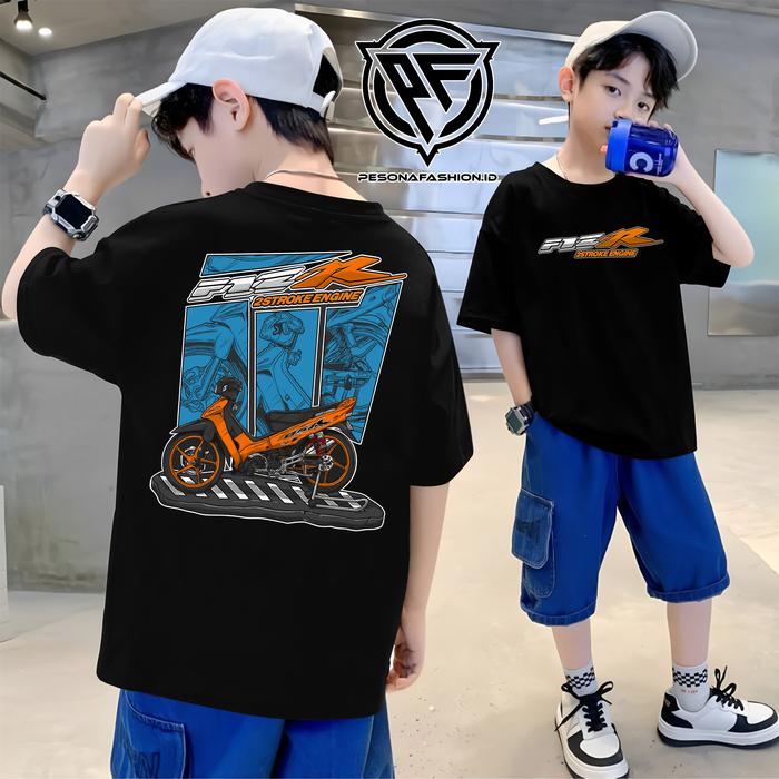 T-Shirt Kaos Anak Two Stroke Engine F1zr Premium Quality-Baju Kaos Two Stroke