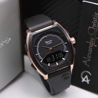 Alexandre Christie 9390 Mh Pria Original Garansi 1 Tahun Quartz Rubber Stainless Berkualitas