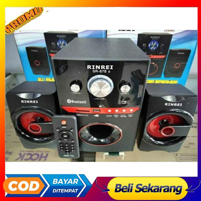 Speaker Rinrei Sr 878e dilengkapi Bluetooth dan Radio FM digital + REMOTE CONTROL ORI SUPER MURAH MA