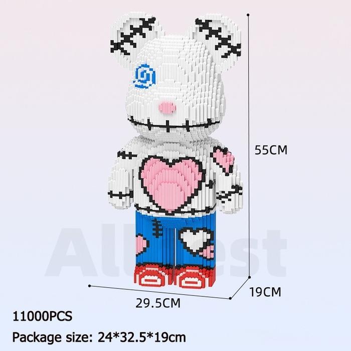 Lotso-11000pcs Nano Block violent Bear Series Bricks Education Nano Block / Mainan Nano Balok 3D