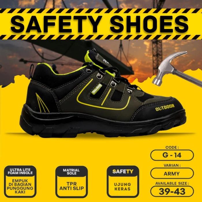 Sepatu Safety Kings Boots Pria Sepatu Septi Proyek Sefty Boot Sepatu Kerja Proyek Lapangan Outdoor