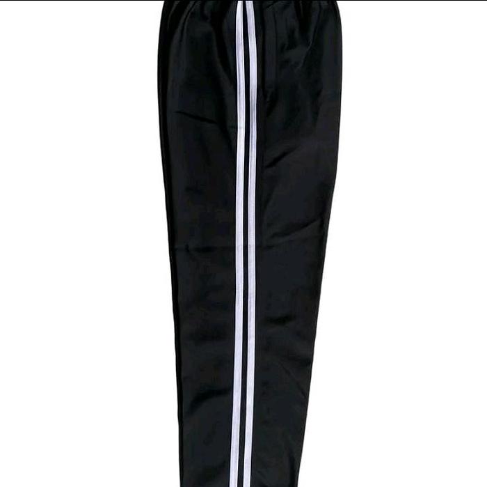 TRENING Pria / Wanita Olahraga Celana trening hitam strip putih
