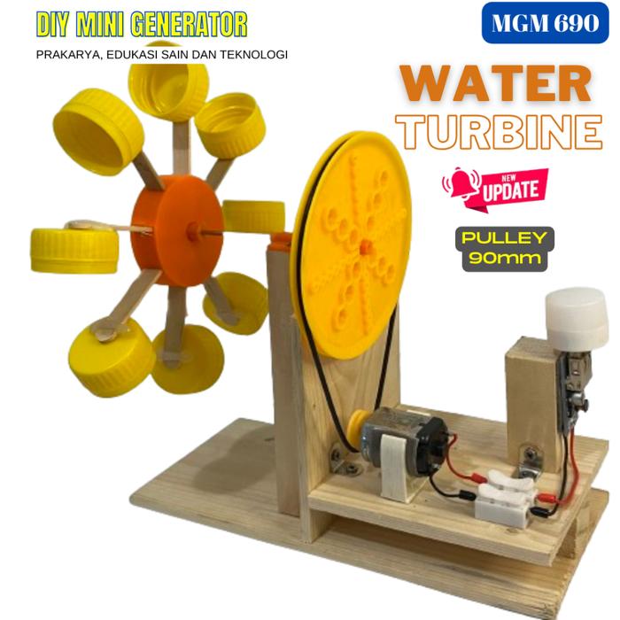 Paket Kit PLTA Mini - Kincir Air Water Turbine Generator