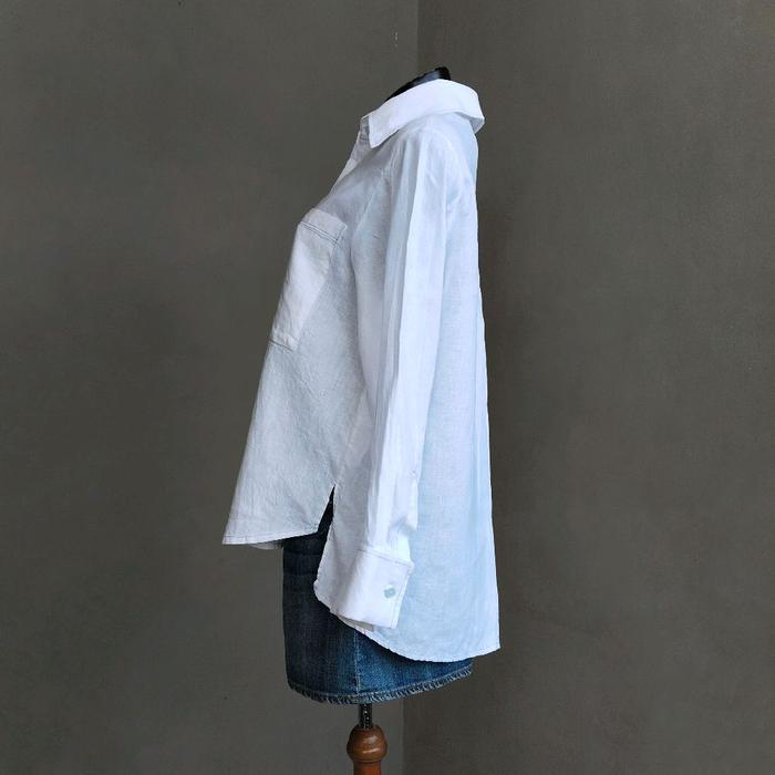KIM SEO RYONG LINEN WHITE SHIRT