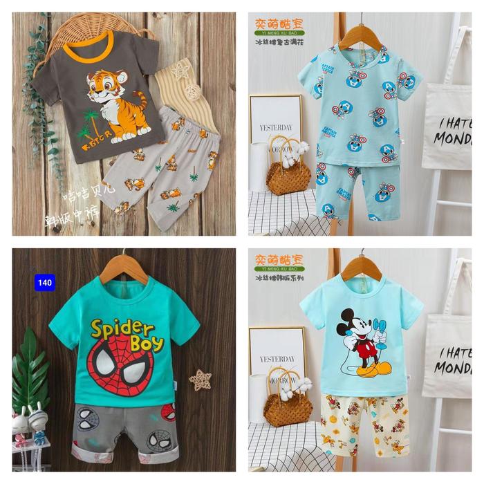 [HPL] Size 157 Tahun Setelan Anak /Setelan Harian Anak Import HPL Jijibier Kubao Laki- Laki Celana 7