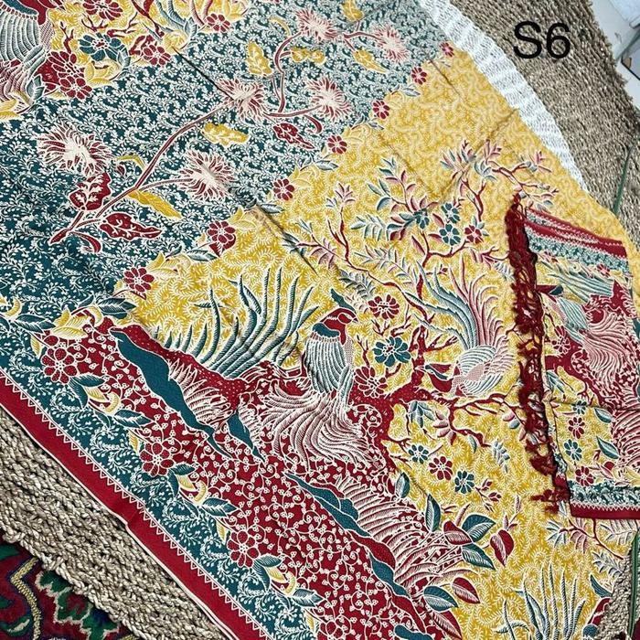 PREMIUM KAMEN SEMI ATBM DOBY SERAT NANAS BATI PRINT ANTIK SET KAMEN DAN SELENDANG ENDEK BALI ENDEK P