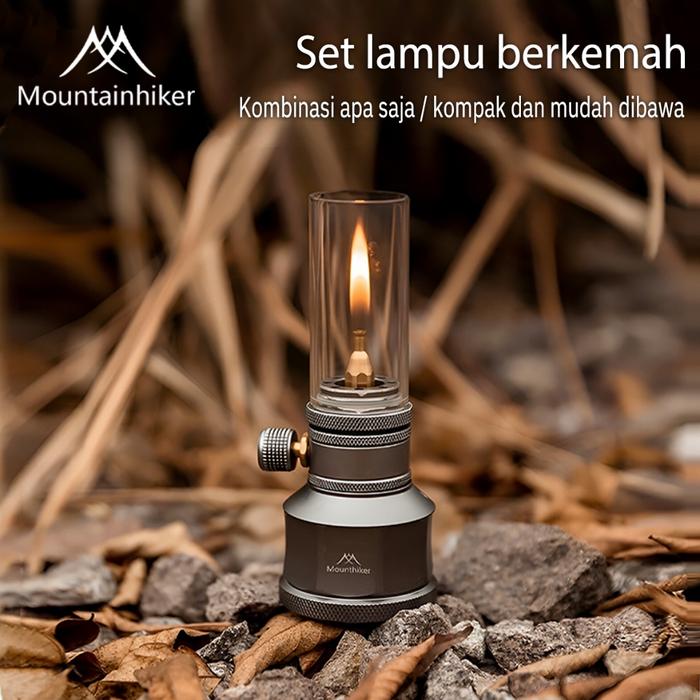 ⚡Siap kirim⚡Mountainhiker Lampu Gunung Lampu Gas Cahaya Sekitar Lilin Gas Peralatan Berkemah Lampu B