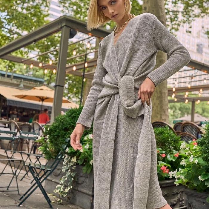 long coat knit dress by malene beauty